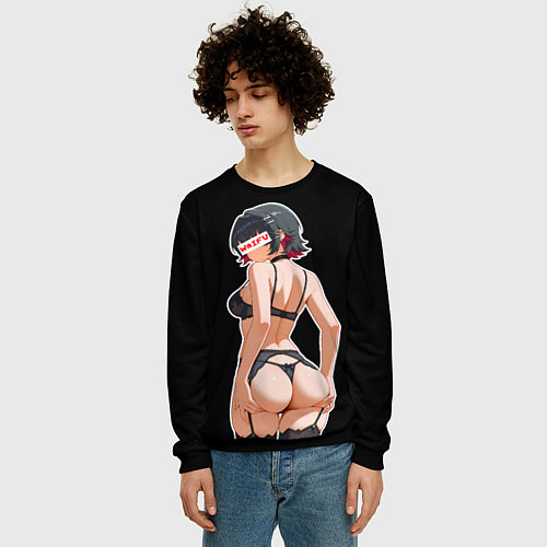 Мужской свитшот Sexy Ellen Joe - Zenless zone zero / 3D-Черный – фото 3