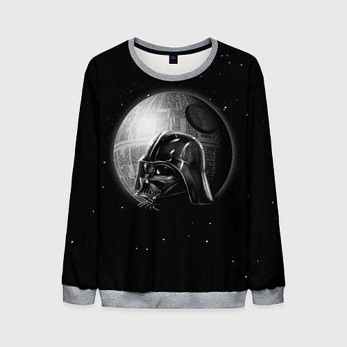 Мужской свитшот Лорд вейдер звезда смерти / 3D-Меланж – фото 1