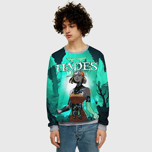 Мужской свитшот Мелиноя в подземелье - Hades 2 / 3D-Меланж – фото 3