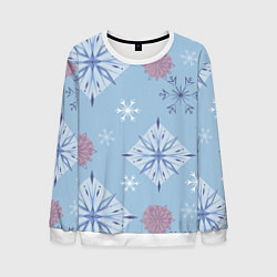 Мужской свитшот Снежинки Эльзы