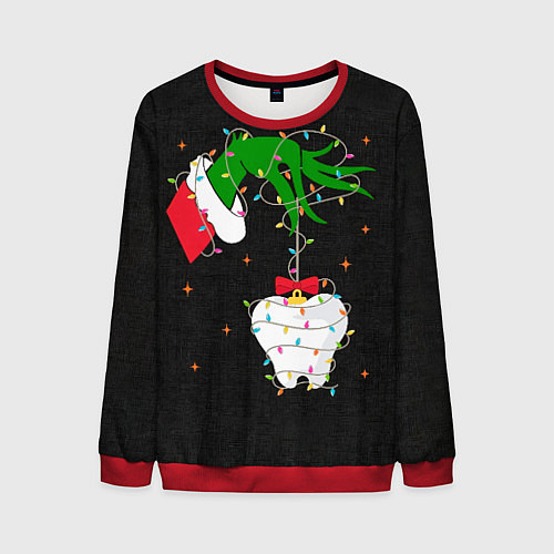 Мужской свитшот Гринч похищает у зубной феи / 3D-Красный – фото 1