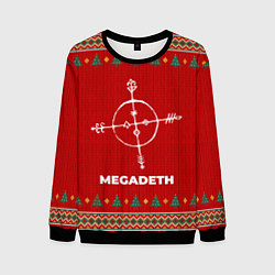 Свитшот мужской Megadeth new year, цвет: 3D-черный