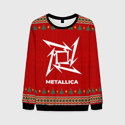 Свитшот мужской Metallica new year, цвет: 3D-черный