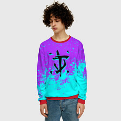 Свитшот мужской Doom краски неон лого, цвет: 3D-красный — фото 2