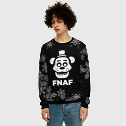 Свитшот мужской Снежный FNAF, цвет: 3D-черный — фото 2
