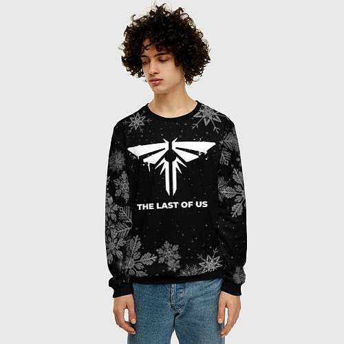Мужской свитшот Снежный The Last Of Us / 3D-Черный – фото 3
