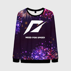 Свитшот мужской Праздничный Need for Speed, цвет: 3D-черный