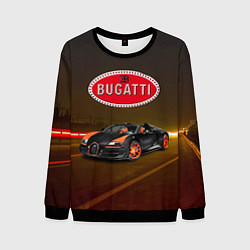 Свитшот мужской Bugatti on the night route, цвет: 3D-черный