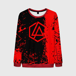 Свитшот мужской Linkin park краски всплеск текстура, цвет: 3D-красный