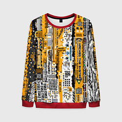 Мужской свитшот Cyberpunk pattern yellow