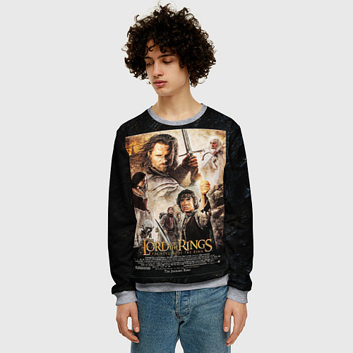Мужской свитшот The lord of the rings - the return of the king / 3D-Меланж – фото 3