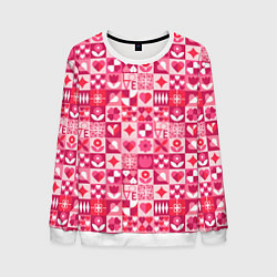 Мужской свитшот День святого Валентина - паттерн