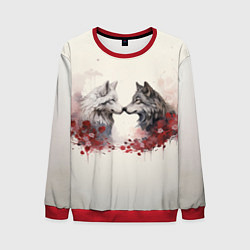 Свитшот мужской Wolfs love, цвет: 3D-красный