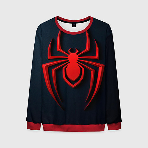 Мужской свитшот Человек паук - логотип / 3D-Красный – фото 1