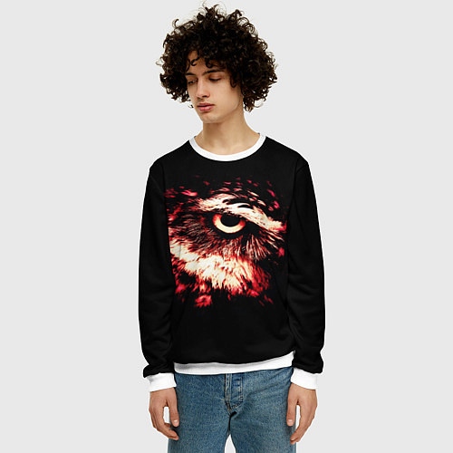 Мужской свитшот Совух - светлый / 3D-Белый – фото 3