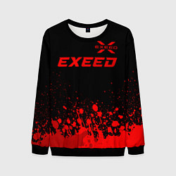 Свитшот мужской Exeed - red gradient посередине, цвет: 3D-черный