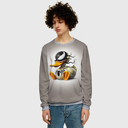 Свитшот мужской Venom Duck - ai art fantasy, цвет: 3D-меланж — фото 2