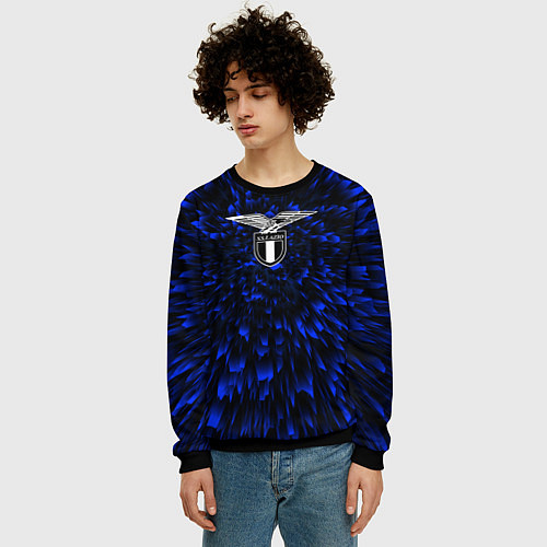 Мужской свитшот Lazio blue energy / 3D-Черный – фото 3