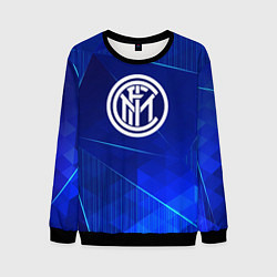 Свитшот мужской Inter blue poly, цвет: 3D-черный