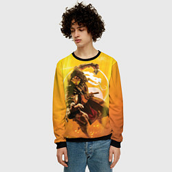 Свитшот мужской Скорпион - Mortal Kombat, цвет: 3D-черный — фото 2