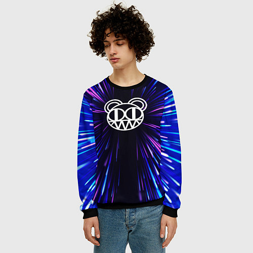 Мужской свитшот Radiohead neon energy / 3D-Черный – фото 3