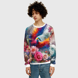 Свитшот мужской Тропическая птица, цвет: 3D-белый — фото 2