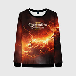 Свитшот мужской Kingdom Come Deliverance 2 logo, цвет: 3D-черный