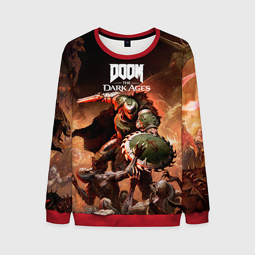 Мужской свитшот Doom slayer Doom the dark ages / 3D-Красный – фото 1