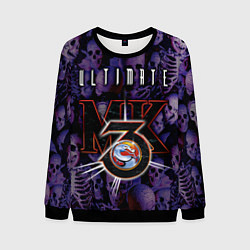 Свитшот мужской Ultimate mortal kombat logo, цвет: 3D-черный