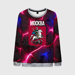 Свитшот мужской Москва герб, цвет: 3D-меланж