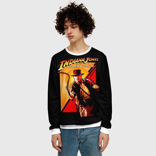 Мужской свитшот Indiana Jones and the Great Circle / 3D-Белый – фото 3