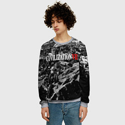 Свитшот мужской Civilization VII, цвет: 3D-меланж — фото 2