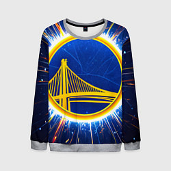 Свитшот мужской Голден Стэйт Уорриорз логотип, цвет: 3D-меланж