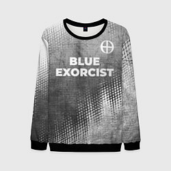 Свитшот мужской Blue Exorcist - grey gradient посередине, цвет: 3D-черный
