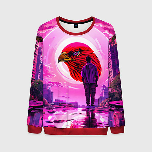 Мужской свитшот Город Атланта Хокс / 3D-Красный – фото 1