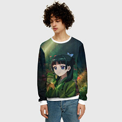 Свитшот мужской МаоМао и лягушка - Монолог Фармацевта, цвет: 3D-белый — фото 2