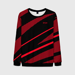 Мужской свитшот Sport чёрный и красный полосы