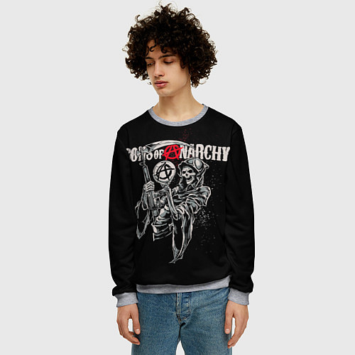 Мужской свитшот Sons Of Anarchy - death / 3D-Меланж – фото 3