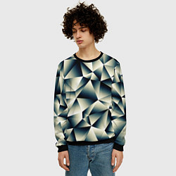 Свитшот мужской Осколки льда, цвет: 3D-черный — фото 2