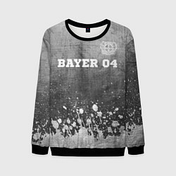 Свитшот мужской Bayer 04 - grey gradient посередине, цвет: 3D-черный