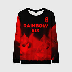 Мужской свитшот Rainbow Six - red gradient посередине