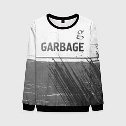 Свитшот мужской Garbage - white gradient посередине, цвет: 3D-черный