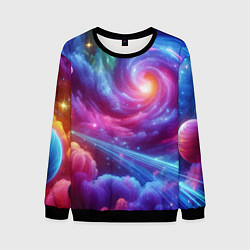 Мужской свитшот Neon space fantasy