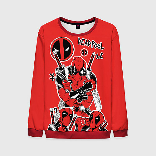 Мужской свитшот Такой разный Дэдпул / 3D-Красный – фото 1