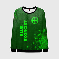 Мужской свитшот Blue Exorcist - green gradient вертикально
