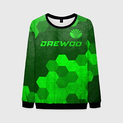Свитшот мужской Daewoo - green gradient посередине, цвет: 3D-черный