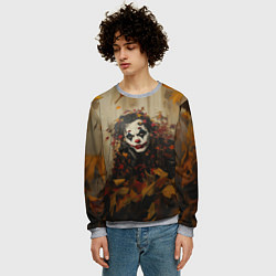Свитшот мужской Джокер - депрессивная осень, цвет: 3D-меланж — фото 2
