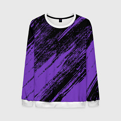 Свитшот мужской The color is purple and black, цвет: 3D-белый
