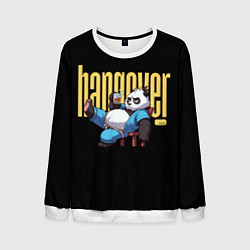 Свитшот мужской Панда в запое, цвет: 3D-белый