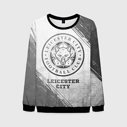 Свитшот мужской Leicester City - white gradient, цвет: 3D-черный